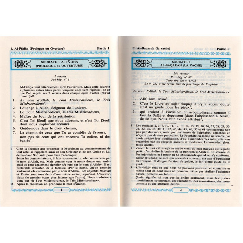 Le Coran (Français) - Editions Sana - Format Poche 12X17 - Couverture BLEU (SOUPLE) - Librairie Al Minhaj