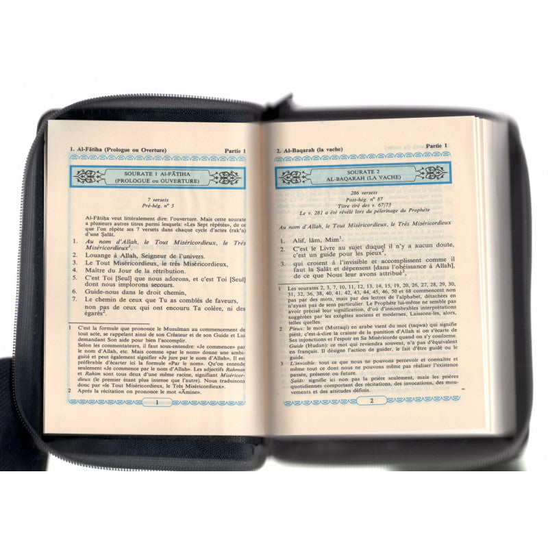Le Coran (Français) - Editions Sana - Format Poche À Fermeture Éclaire 12X17 - Couverture BLEU (ZIP) - Librairie Al Minhaj