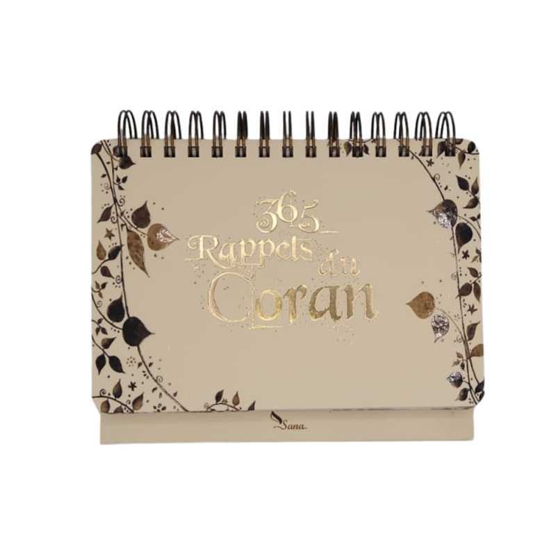 365 Rappels Du Coran - Calendrier Chevalet Beige - Editions Sana - Librairie Al Minhaj