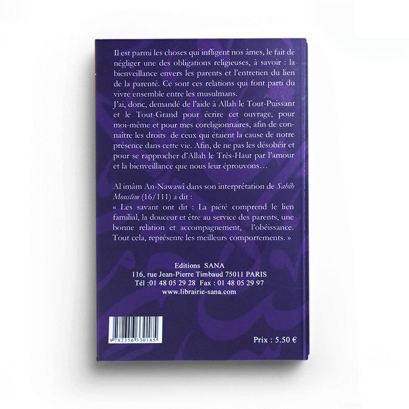La Bienveillance envers les Parents - Edition Sana - Librairie Al Minhaj