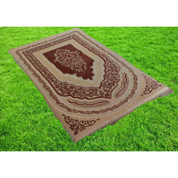 Photo de Tapis de Prière à Mémoire de Forme en Microfibre - Confort Orthopédique - Couleur Terracotta - Librairie Al Minhaj