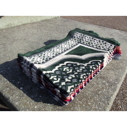 Tapis de Prière - Contour Géométrique - Couleur Vert