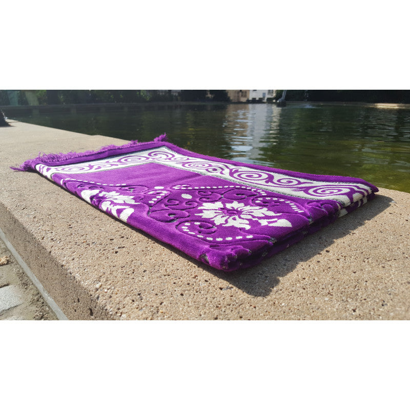Tapis de Prière - Motif Fleurs - Couleur Violet