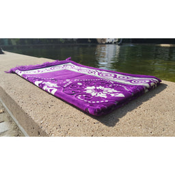 Tapis de Prière - Motif Fleurs - Couleur Violet