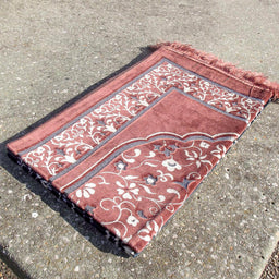Tapis de Prière - Motif Jardin - Couleur Terracotta - Librairie Al Minhaj