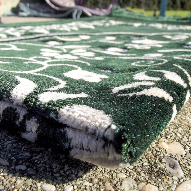 Tapis de Prière - Motif Jardin - Couleur Vert - Librairie Al Minhaj