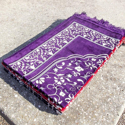 Tapis de Prière - Motif Jardin - Couleur Violet - Librairie Al Minhaj