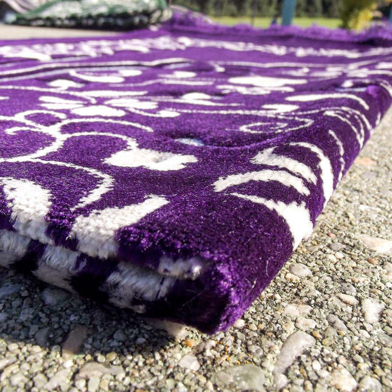Tapis de Prière - Motif Jardin - Couleur Violet - Librairie Al Minhaj