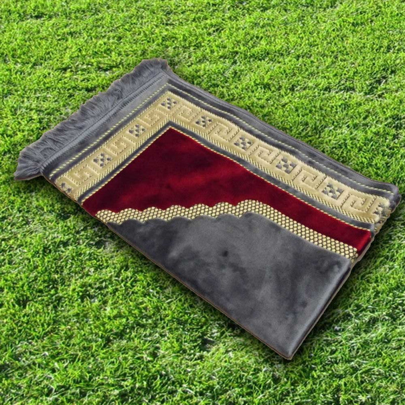 Tapis de Prière - Sahara - Couleur Bleu Ardoise - Librairie Al Minhaj