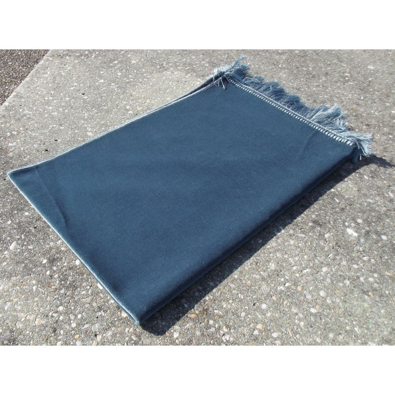 Tapis De Prière Velours Luxe Couleur Unie - BLEU ARDOISE - Librairie Al Minhaj