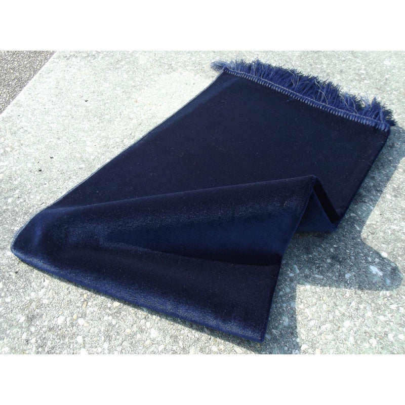 Tapis De Prière Velours Luxe Couleur Unie - BLEU MARINE - Librairie Al Minhaj