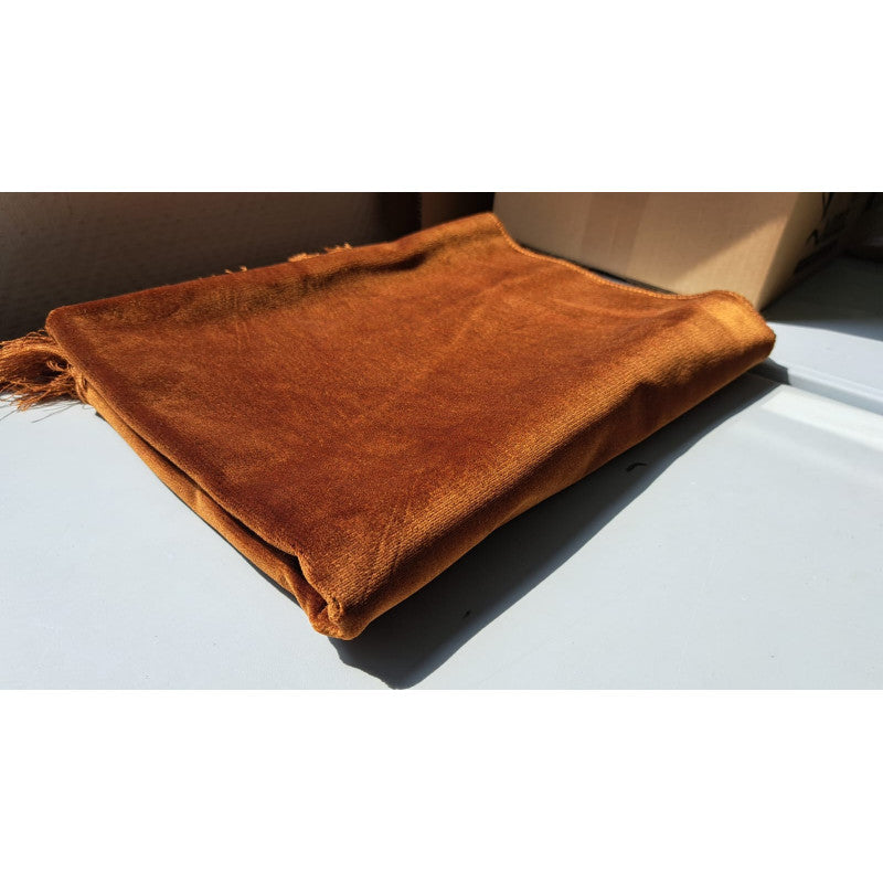 Tapis De Prière Velours Luxe Couleur Unie - MARRON FONCÉ
