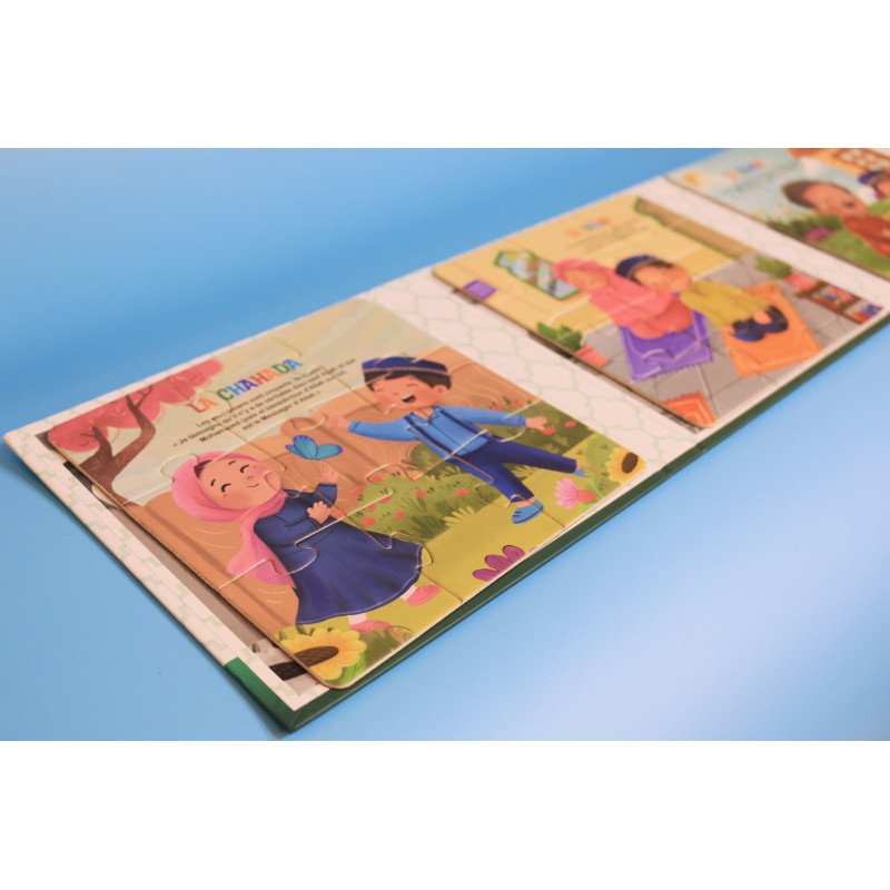 Livre Puzzle Magnétique : Les 5 Piliers De L'Islam (5 Puzzles Magnétiques En 1) - Sana Kids - Librairie Al Minhaj