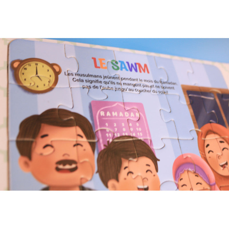 Livre Puzzle Magnétique : Les 5 Piliers De L'Islam (5 Puzzles Magnétiques En 1) - Sana Kids - Librairie Al Minhaj