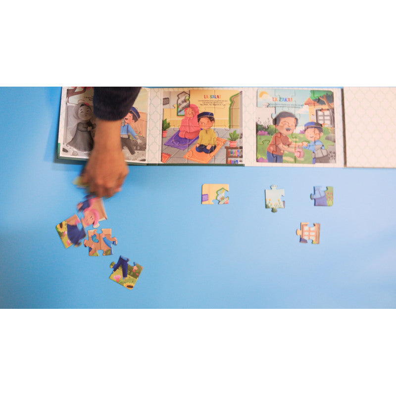 Livre Puzzle Magnétique : Les 5 Piliers De L'Islam (5 Puzzles Magnétiques En 1) - Sana Kids - Librairie Al Minhaj