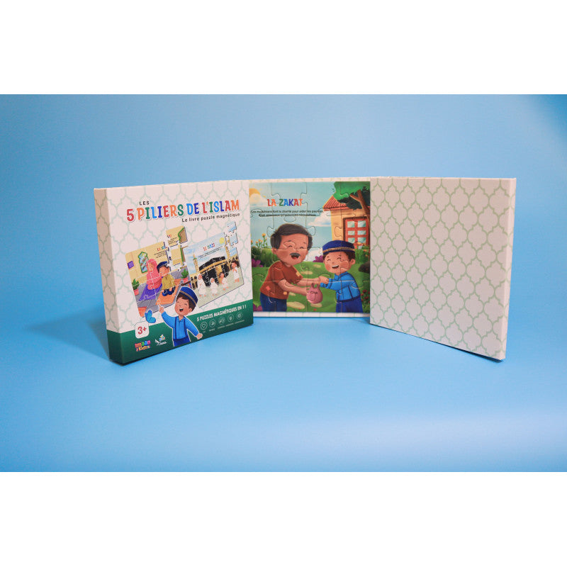 Livre Puzzle Magnétique : Les 5 Piliers De L'Islam (5 Puzzles Magnétiques En 1) - Sana Kids - Librairie Al Minhaj